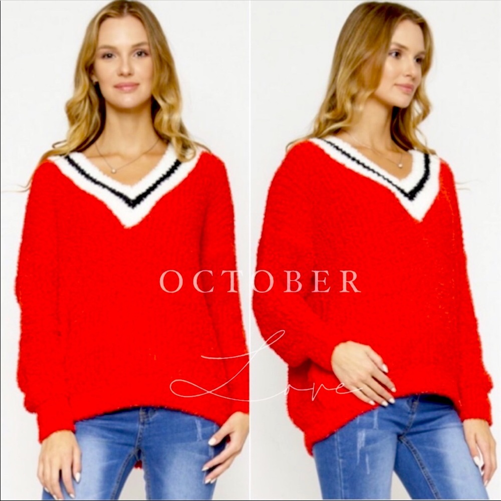 Perfect❤️Red Sweater in Soft French terry!❤️